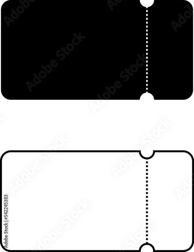 Ticket. Coupon. Tickets or Coupons vector icons. Ticket or Coupon isolated vector illustration