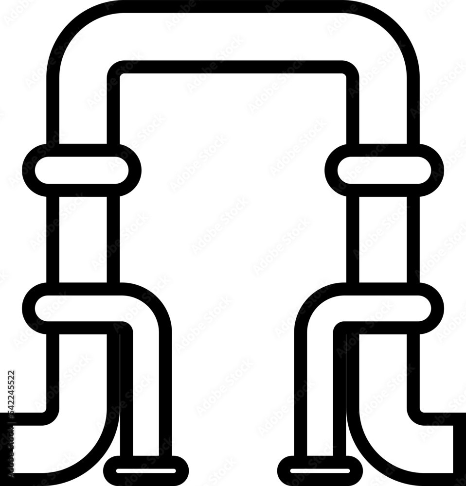 Plumbing system line icon vector illustration Plumbing system line icon vector illustration