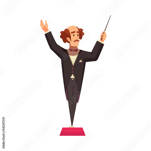 Cartoon Conductor Illustration