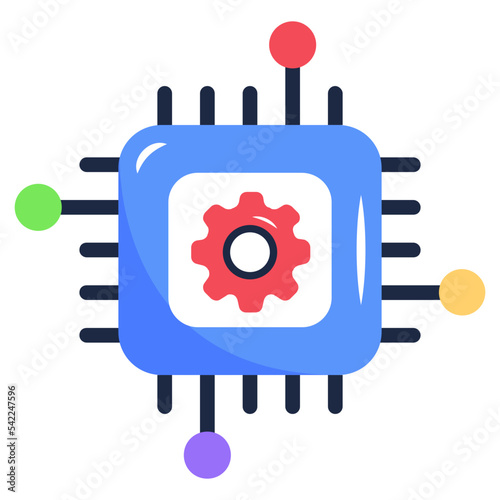 Download modern flat icon of mechatronics