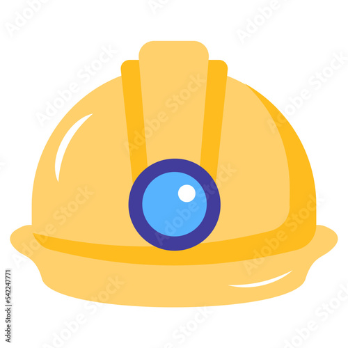 Trendy flat icon of hard hat 