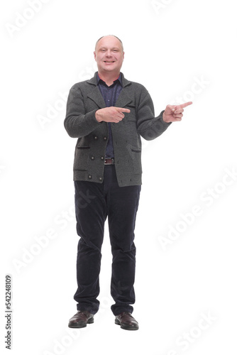 thoughtful mature man .isolated on a white background.