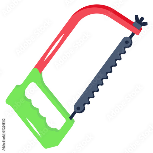 A customizable flat icon of hacksaw