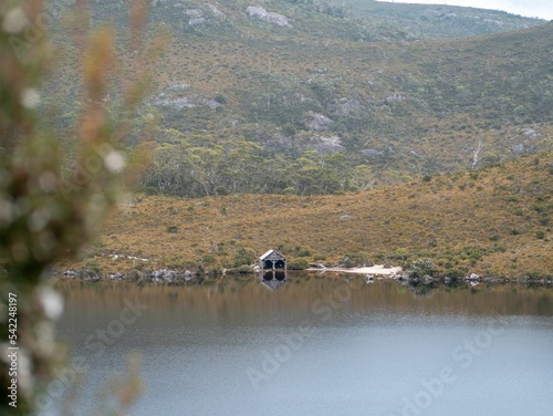 Beautiful view of the St. Clair lake in Tasmania, Australia photo