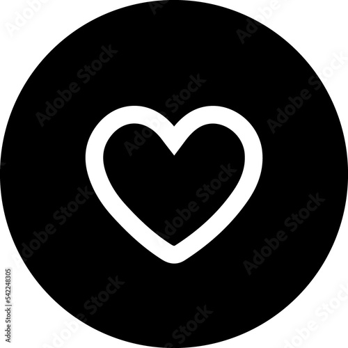 Heart black glyph icon