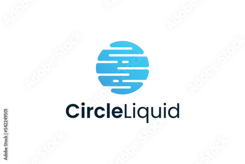 Modern elegant abstract circle logo concept