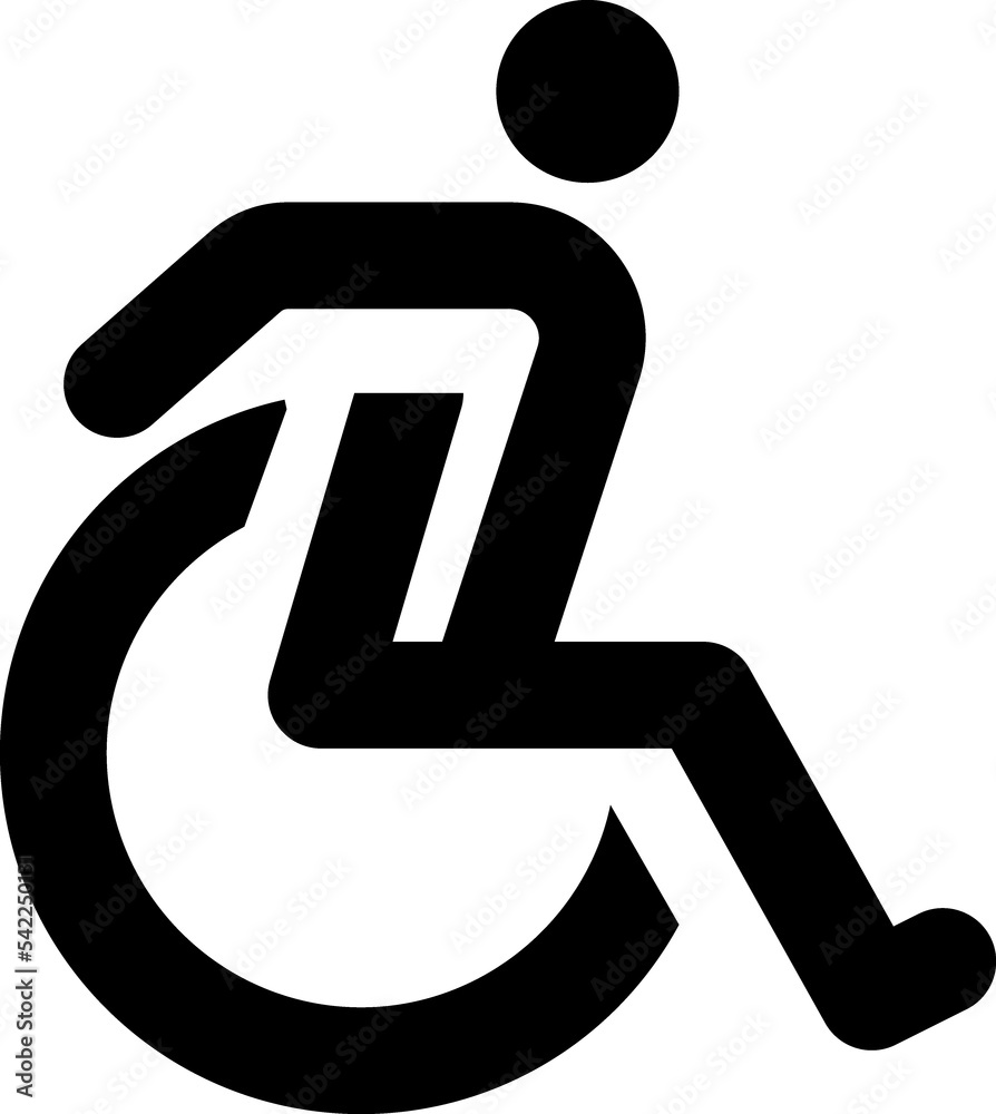 Disabled Handicap icon.Handicapped patient line icon. Disabled man outline vector icon Disabled Handicap icon.Handicapped patient line icon. Disabled man outline vector icon