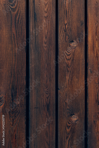 Close up brown plank wooden background. surface with natural texture