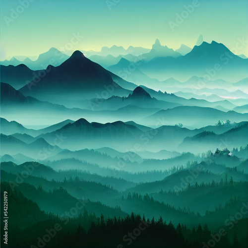 mountains in the fog © Dual Studio