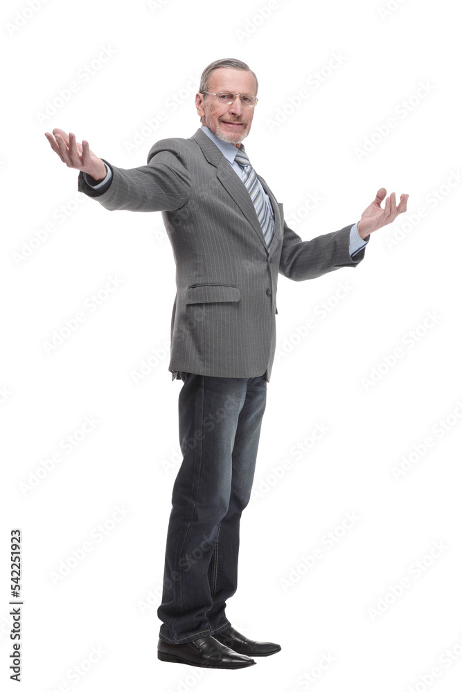 Middle age handsome grey-haired business man with a cheerful smile of face pointing with finger at camera Middle age handsome grey-haired business man with a cheerful smile of face pointing with finger at camera
