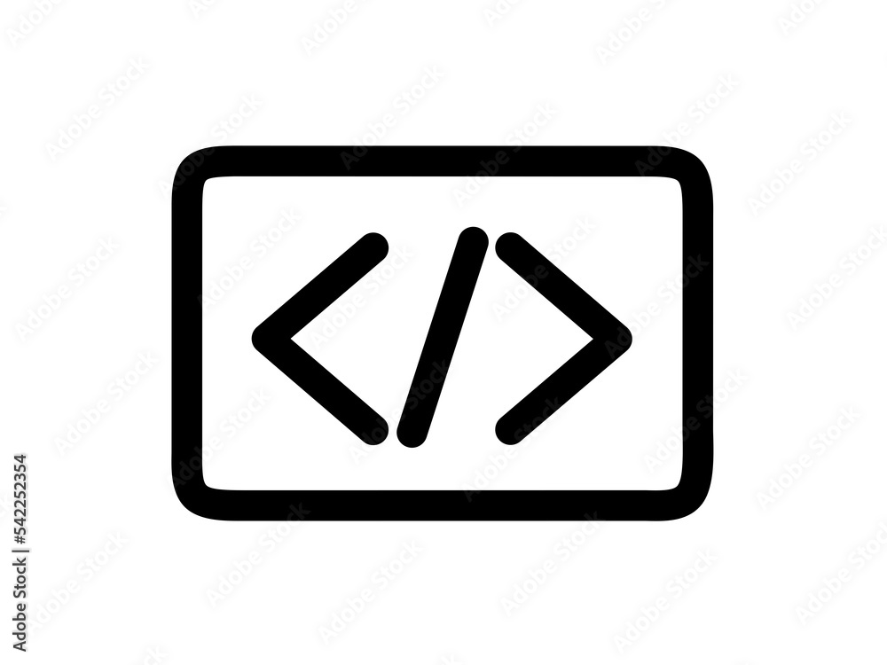 script code icon with simple design script code icon with simple design