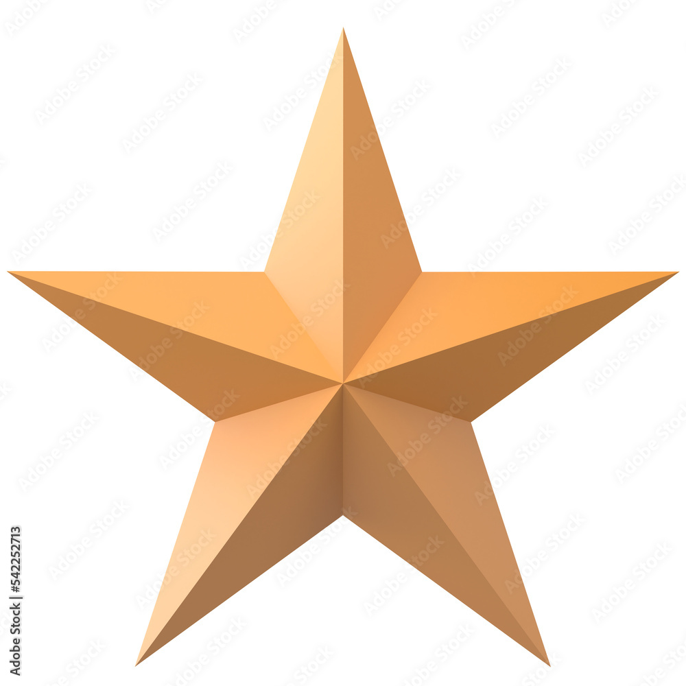 3D star. 3D illustration.