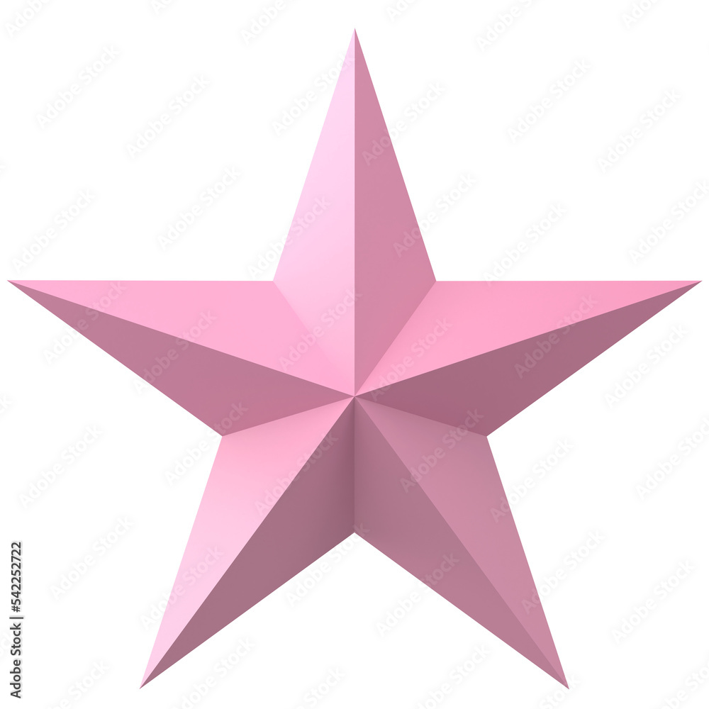 3D star. 3D illustration.