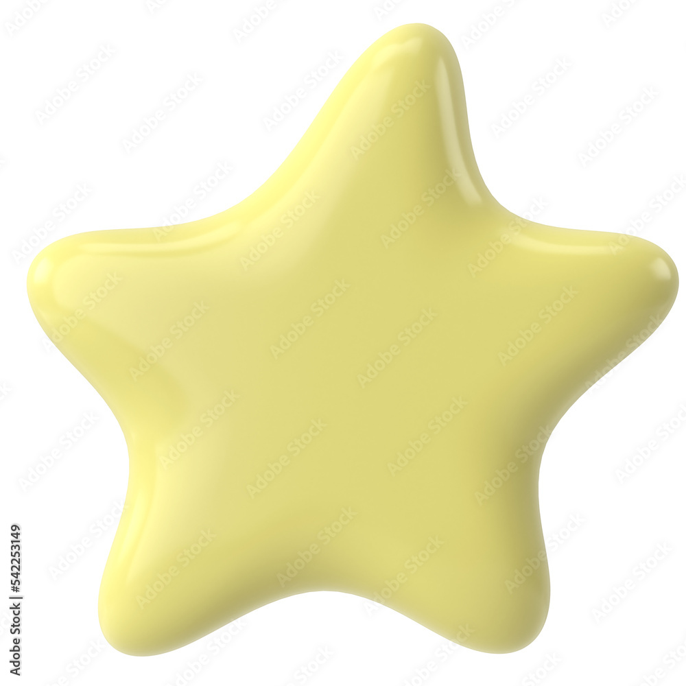 3D star. 3D illustration. 3D star. 3D illustration.
