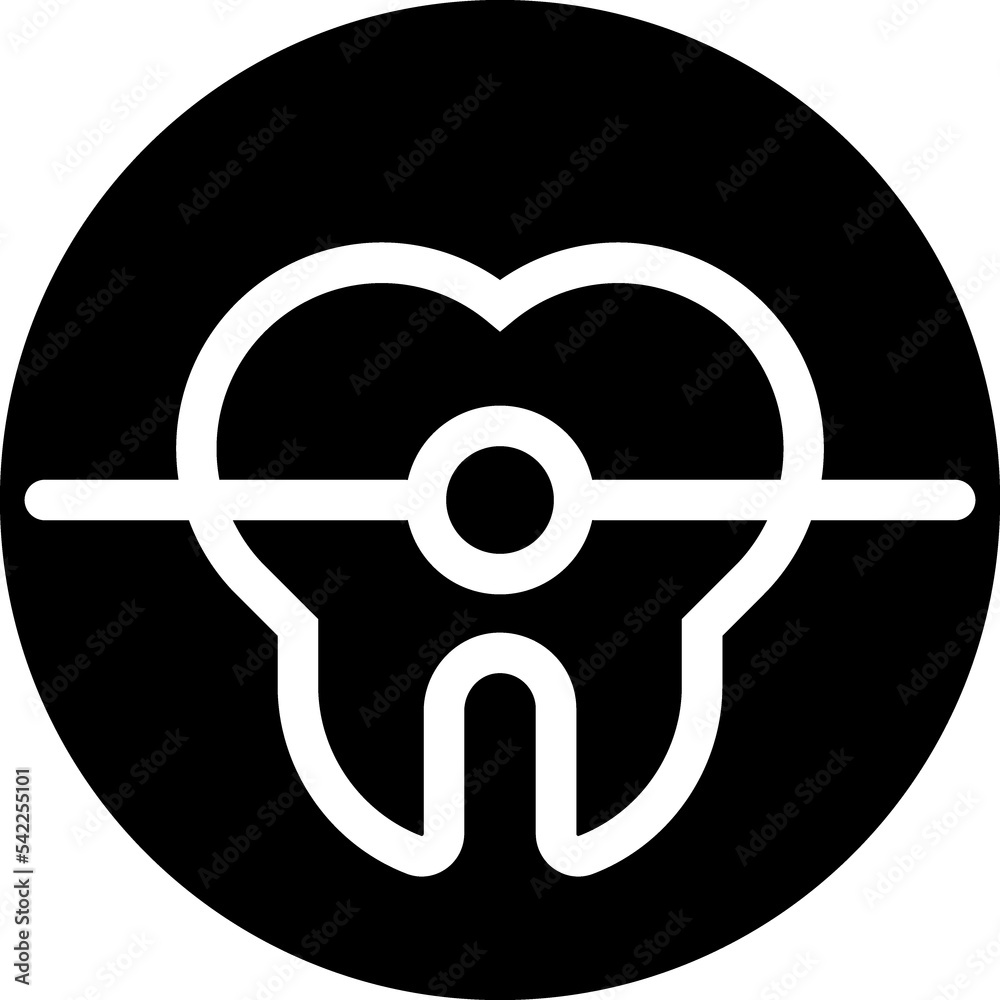 Orthodontist icon.Tooth line icon Orthodontist icon.Tooth line icon