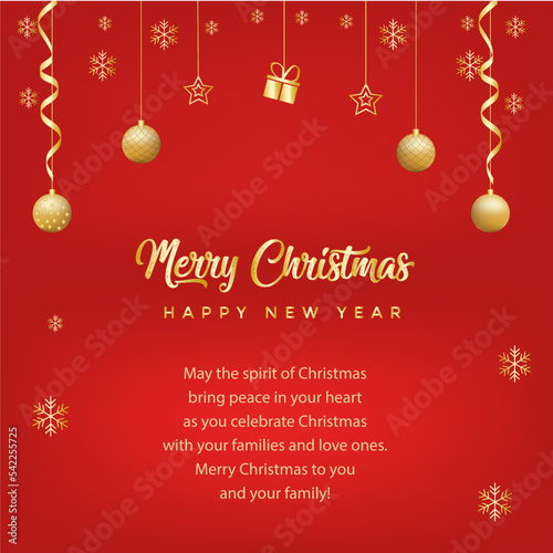 Merry Christmas Banner design. Merry Christmas and happy new year design. Merry Christmas post design