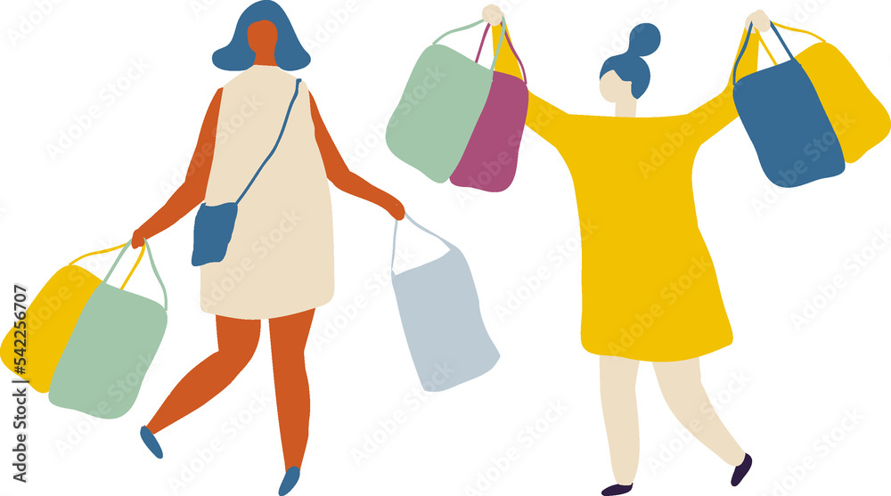 supermarket, shopping flat vector illustration supermarket, shopping flat vector illustration