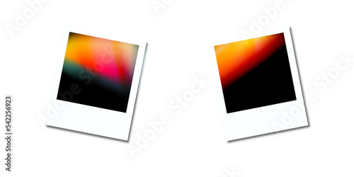 illustrazione di istantanee polaroid con immagine bruciata su sfondo trasparente photo