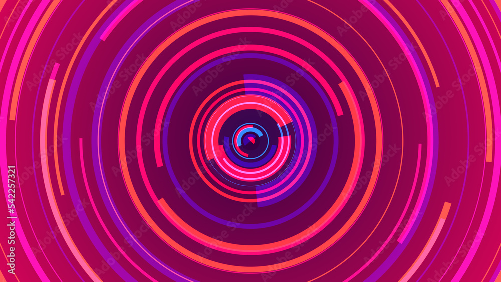 Naklejka premium Abstract circle pink neon future technology background.