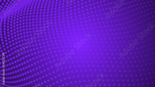 Abstract dot purple color wave pattern gradient texture technology background.