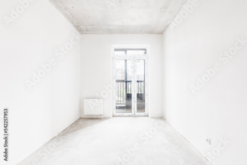 interior of the apartment without decoration in gray colors © gluschenkoart