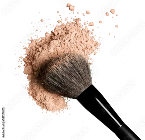 Obraz powdered foundation and a brush