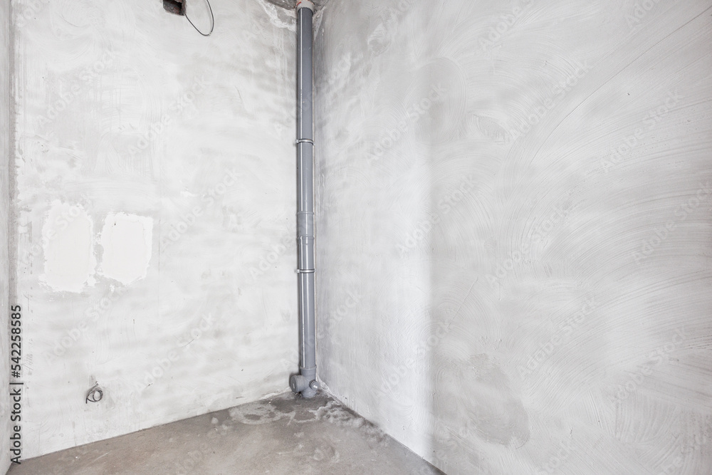 interior of the apartment without decoration in gray colors interior of the apartment without decoration in gray colors