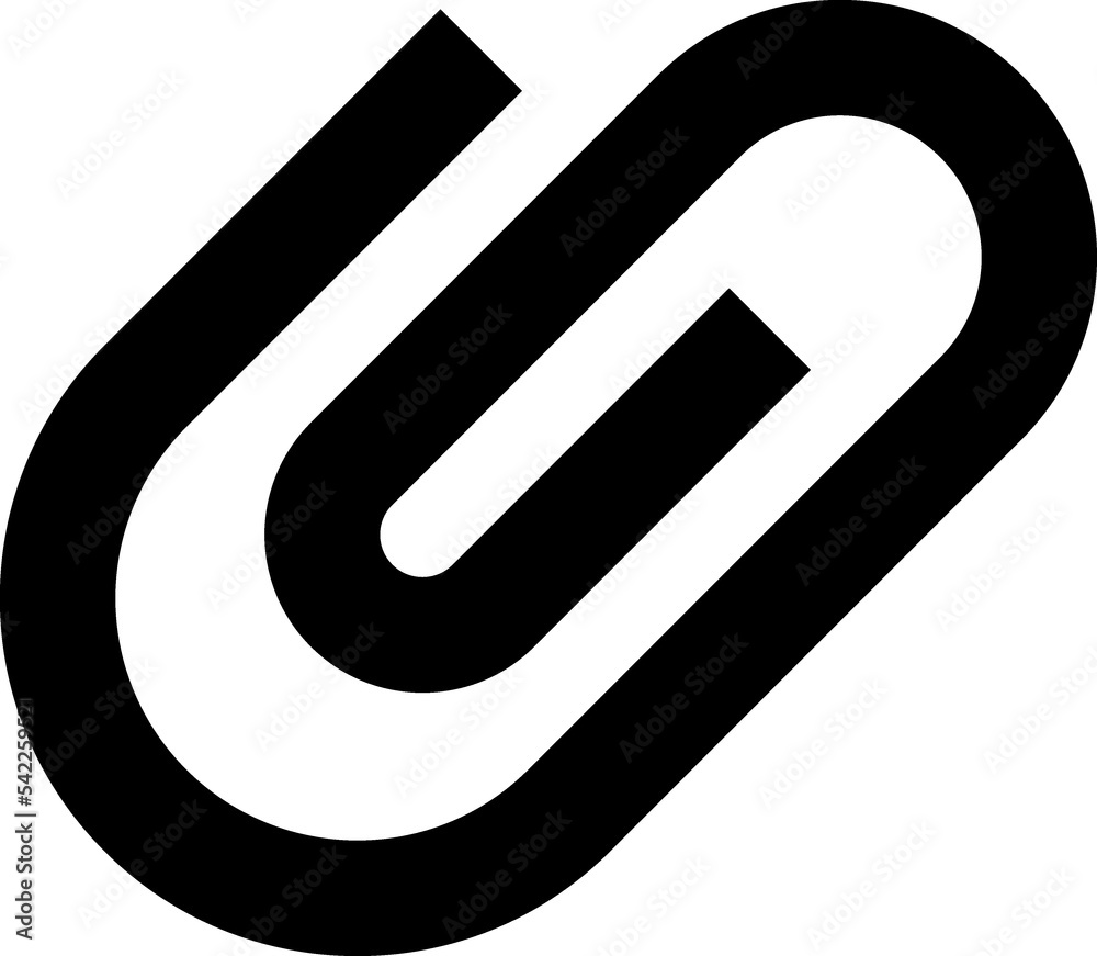 Paper clip icon. Binder Clip Paper clip icon. Binder Clip