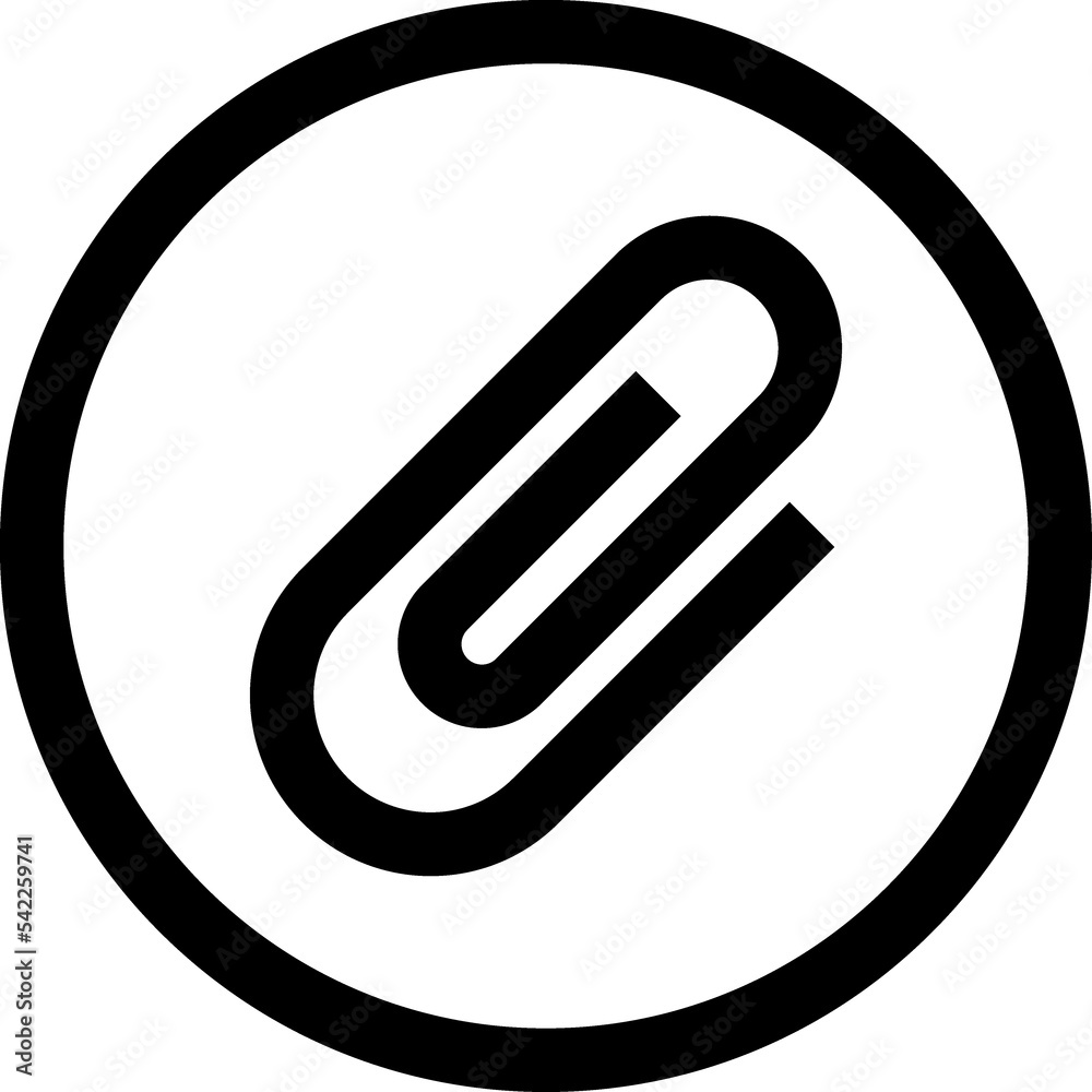 Paper clip icon. Binder Clip Paper clip icon. Binder Clip