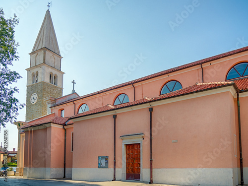Church of St. Maurus and The Bell Tower in Izola, Slovenia