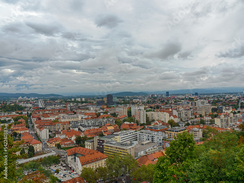 View of Ljubljana from Ljubljana Castle, Slovenia, Europe