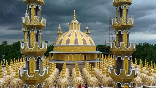 201 Gombuj Masjid or 201 Dome Mosque is a large mosque under construction in South Pathalia village, Bangladesh. 15 bighas of land on the east bank of the Jhenai River. photo