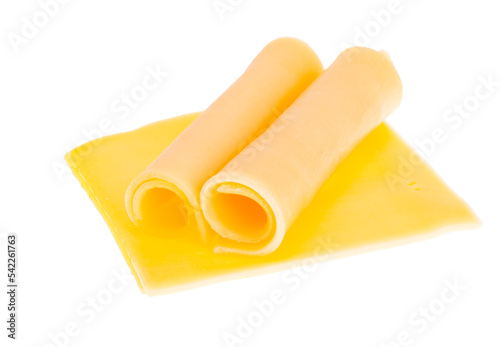 cheese slices isolated