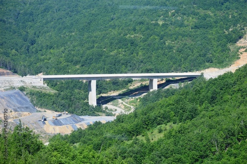 a large concrete bridge under construction