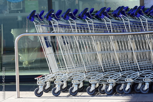 Trolley for food shopping in France.
