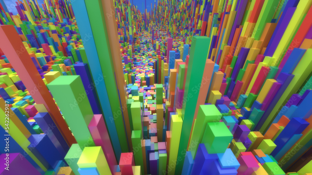 Fototapeta premium 3d render abstract colored background