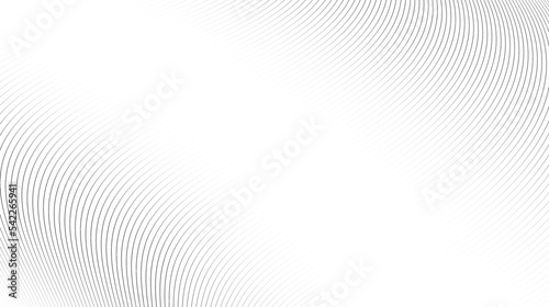 Wavy lines background. Abstract gray stripes texture. Warped and curved lines wallpaper. Minimalistic design template