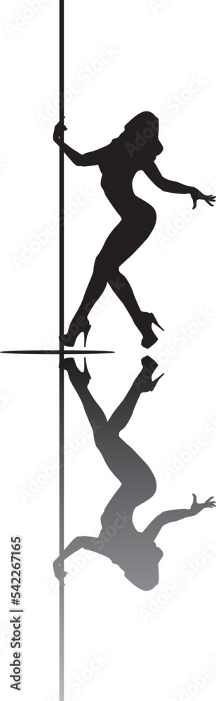 vector silhouette of a woman dancing pole dance vector silhouette of a woman dancing pole dance