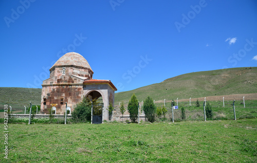 Hacı Tuğrul Baba Tomb, located in a rural area of Ankara's Polatlı district in Turkey, was built in 1391. photo