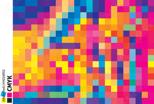 Simple multicolor mosaic background with random colorful pixels. Vector pattern