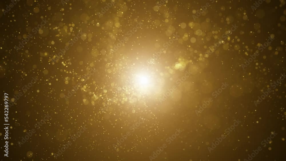 Flickering blurred gold color looped dots bokeh on golden glow light black copy space animation background.
Flickering blurred gold color looped dots bokeh on golden glow light black copy space animation background.