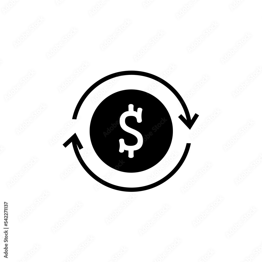 Cash Back vector icon flat design for web icon, Cash Back vector icon flat design for web icon,
