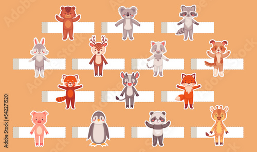 Finger puppet toys. Kid craft handmade paper puppets for children show theatre, cutting or glue toys simple animal kindergarten education worksheet, ingenious vector illustration