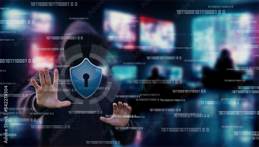 Hacker hacks a secure system . Hacker hacks a secure system .