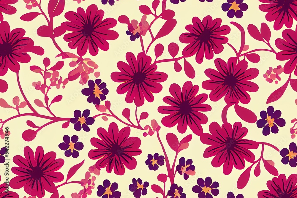 Beautiful seamless pattern with floral background. Beautiful seamless pattern with floral background.