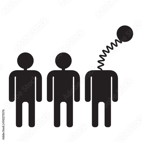  head on a spring -  a person loosing their mind