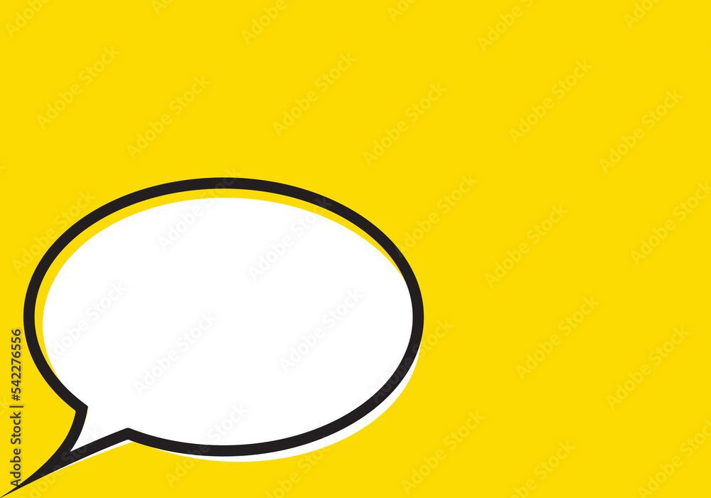 buble text icon on yellow background vector illustration modern style buble text icon on yellow background vector illustration modern style