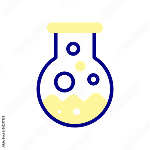 Retort or Test Tube icon. research chemical reactions.