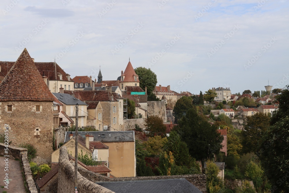 View on Avallon in France 