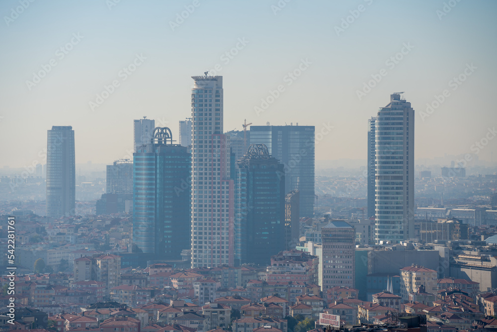 Skyscrapers Between City Buildings